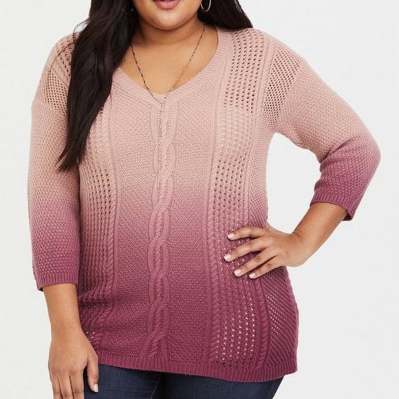 Torrid Dip Dye Tunic Sweater Size 00 - Picture 7 of 7